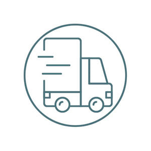 Icono de envío y logística.